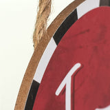 12"Lx11.5"H "I Love You" Heart Sign, Red/White/Black  WS4