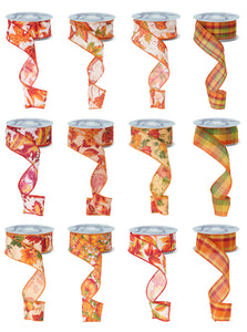 **Assortment** 1.5"x10yd Fall Assortment, Assorted Colors  WJB