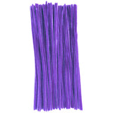 12"L x 6mm Chenille Stems, Purple, 100pc/Box  J99