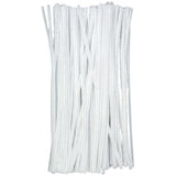 12"L x 6mm Chenille Stems, White, 100pc/Box  J99 - KRINGLE DESIGNS