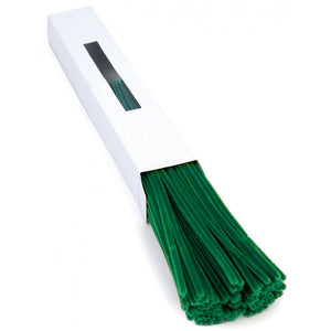 12"L x 6mm Chenille Stems, Holiday Green, 100pc/Box  J99