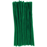 12"L x 6mm Chenille Stems, Holiday Green, 100pc/Box  J99