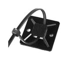 1.125" Sq Cable Tie Mounting Squares, 100 pcs/bag, Non-Adhesive Back, Black. Use Gorilla Glue or E6000 For A Strong Hold WJT