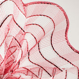 10"x10yd Wide Foil Plaid Mesh, Red/White  SU35B