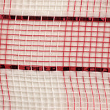 10"x10yd Wide Foil Plaid Mesh, Red/White  SU35B