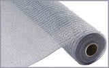 10"x10yd Wide Foil Mesh, Platinum w/Silver Foil  SU35B - KRINGLE DESIGNS