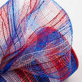 10"x10yd Metallic Check Mesh, Red/White/Blue  SU35B