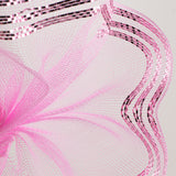 10"x10yd Border Stripe Metallic Mesh, Pink w/Pink Foil  SU35