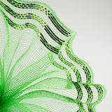 10"x10yd Border Stripe Metallic Mesh, Lime Green w/Lime Foil  SU35