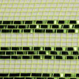 10"x10yd Border Stripe Metallic Mesh, Apple Green w/Lime Foil  SU35