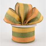 2.5"x10yd 3 Color 3 In 1 Royal Burlap, Talisman/Dark Moss Green/Dark Mustard  JY5