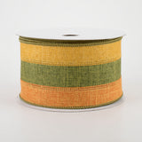2.5"x10yd 3 Color 3 In 1 Royal Burlap, Talisman/Dark Moss Green/Dark Mustard  JY5