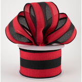 2.5"x10yd 3 Color 3 In 1 Royal Burlap, Red/Black/Red  JY1