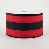 2.5"x10yd 3 Color 3 In 1 Royal Burlap, Red/Black/Red  JY1