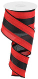 2.5"x10yd 3 Color 3 In 1 Royal Burlap, Red/Black/Red  JY1