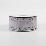 1.5"x10yd Royal Burlap Scalloped Edge, Light Grey  B18 FB3