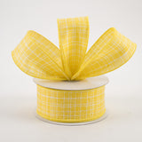 1.5"x10yd Check Royal Burlap, Yellow  MA61