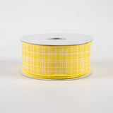 1.5"x10yd Check Royal Burlap, Yellow  MA61