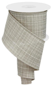 2.5"x10yd Check Royal Burlap, Beige  MA62