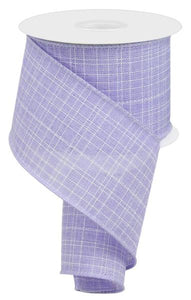 2.5"x10yd Check Royal Burlap, Lavender  JA10