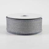 1.5"x10yd Fine Glitter On Royal Burlap, Light Grey  MA59