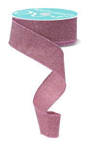 1.5"x10yd Fine Glitter On Royal Burlap, Mulberry  OB1
