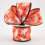 2.5"x10yd Ghosts/Boo, Dark Orange/White/Black  JY22