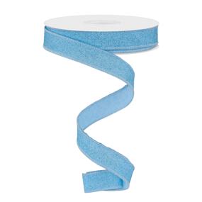 5/8"x10yd Fine Glitter On Fabric, Pale Blue  AP30