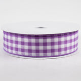 1.5"x50yd Woven Gingham Check, Purple/White  WL50