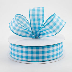 1.5"x50yd Woven Gingham Check, Blue/White  WL50