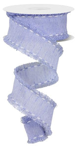 1.5"x10yd Slub w/Fuzzy Edge, Lavender/White  MA108