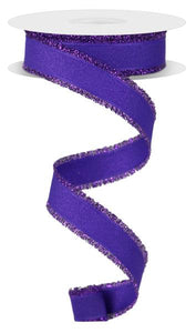 7/8"x10yd Fuzzy Edge, Purple  MA106