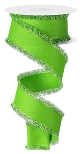 1.5"x10yd Fuzzy Edge, Lime Green  MA109