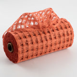 10"x10yd Poly Burlap Check Mesh, Orange  SU36