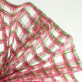 10"x10yd Poly Burlap Check Mesh, Lime/Fuchsia/Pink  SU36