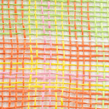 10"x10yd Plaid Poly Burlap Mesh, Fresh Green/Orange/Yellow/Pink/White  SU36