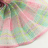 10"x10yd Plaid Poly Burlap Mesh, Pink/Mint/Fresh Green/Lavender/Cream  SU36