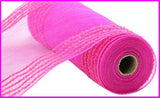 10.25"x10yd Snowdrift/Wide Border Mesh, Hot Pink  SU35B