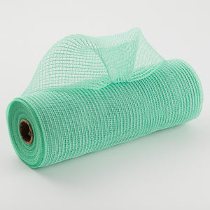 10.5"x10yd Faux Jute Stripe Fabric Mesh, Mint Green  SU35