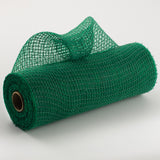 10.5"x10yd Faux Jute Check Fabric Mesh, Emerald Green  SU35