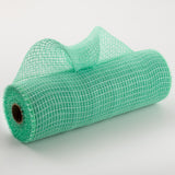 10.5"x10yd Faux Jute Check Fabric Mesh, Mint Green  SU35