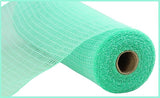 10.5"x10yd Faux Jute Check Fabric Mesh, Mint Green  SU35
