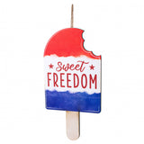 13.5"H x 7"L Sweet Freedom Popsicle Sign, Red/White/Blue  WS1