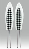 10"L Bunny Ears, White/Black  WS5 - KRINGLE DESIGNS