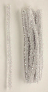 12" Pencil PVC Stem, 25pc/Bag, Iridescent White  WJ