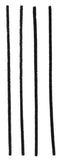 12"L x 6mm Chenille Stems, Black, 100pc/Box  J99 - KRINGLE DESIGNS