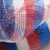 10"x10yd Red/White/Blue Small Stripe Poly Deco Mesh, Red/White/Blue  SU35B