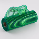 10"x10yd Wide Foil Mesh, Emerald Green w/Emerald Green Foil  SU35B