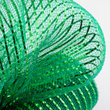 10"x10yd Wide Foil Mesh, Emerald Green w/Emerald Green Foil  SU35B