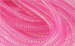 8mmx30yd Deco Flex Tubing, Fuchsia w/Iridescent Foil  WL